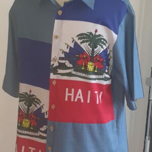 78.1Chemise drapeau Haïti. Chemise tenue traditionnelle haïtienne. Série limitée Tissu 100% coton. Confectionné à Paris par Anjero Création. M, L, XL, XXL. 79.95€